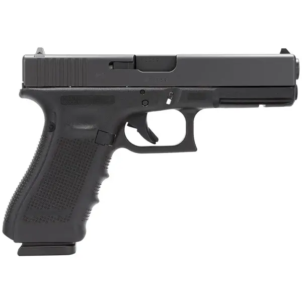 Glock 31C top view showing dual compensator ports cut into slide and barrel