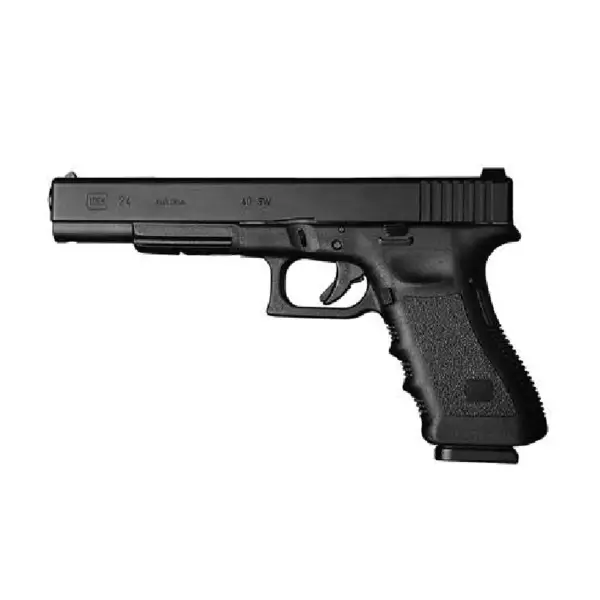 Glock 24C top view with twin compensator ports milled into slide and barrel